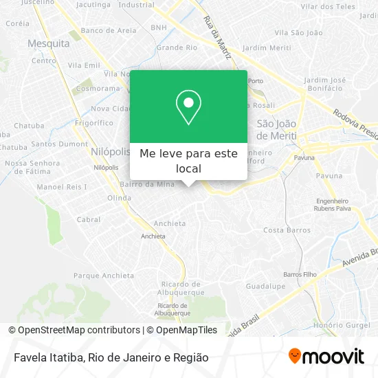 Favela Itatiba mapa
