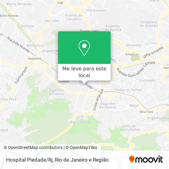 Hospital Piedade/Rj mapa