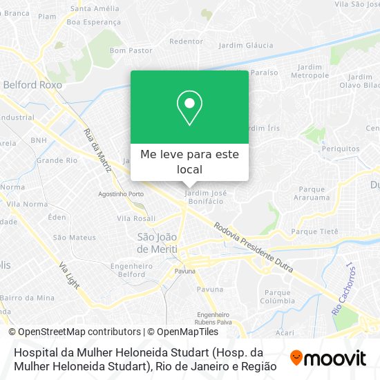 Hospital da Mulher Heloneida Studart mapa