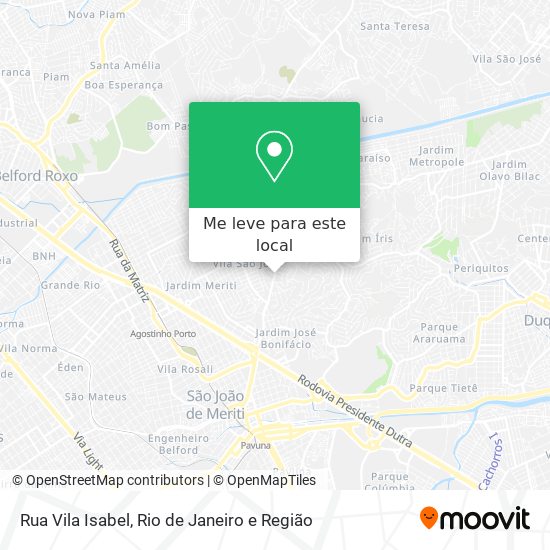 Rua Vila Isabel mapa