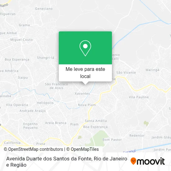 Avenida Duarte dos Santos da Fonte mapa