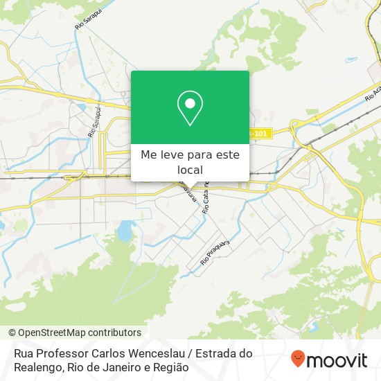 Rua Professor Carlos Wenceslau / Estrada do Realengo mapa