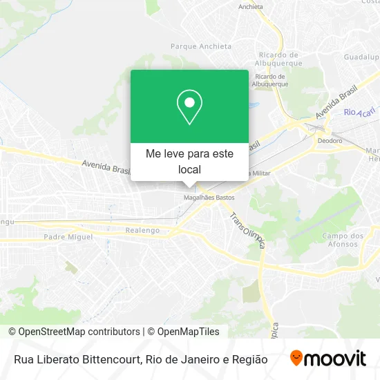 Rua Liberato Bittencourt mapa