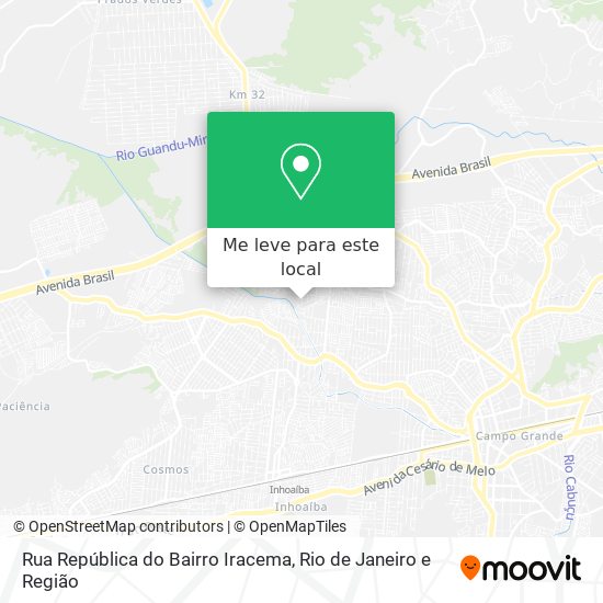 Rua República do Bairro Iracema mapa