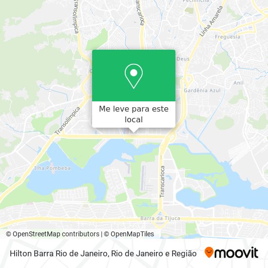 Hilton Barra Rio de Janeiro mapa