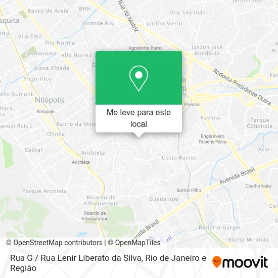 Rua G / Rua Lenir Liberato da Silva mapa