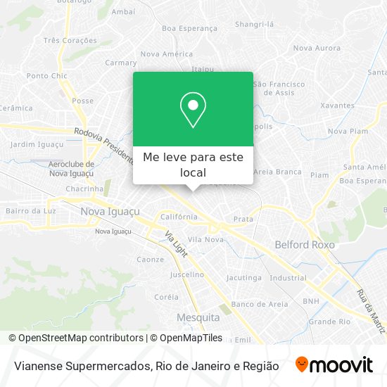 Vianense Supermercados mapa
