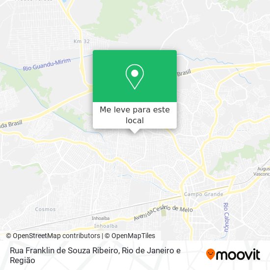 Rua Franklin de Souza Ribeiro mapa