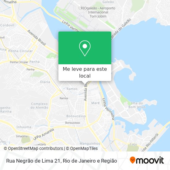 Rua Negrão de Lima 21 mapa