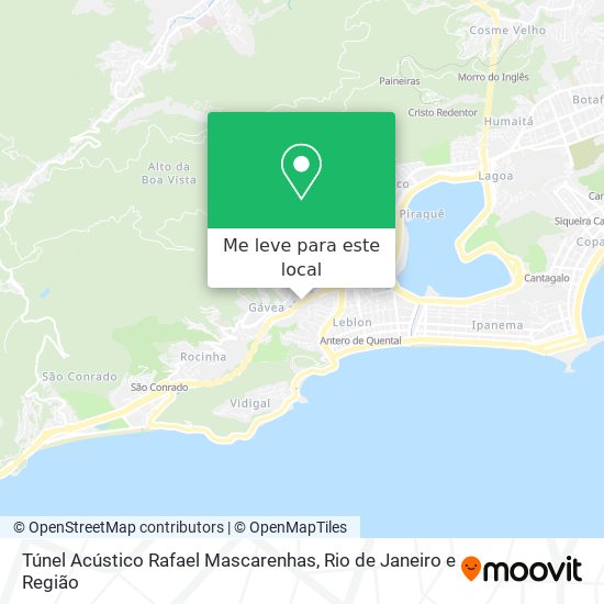 Túnel Acústico Rafael Mascarenhas mapa
