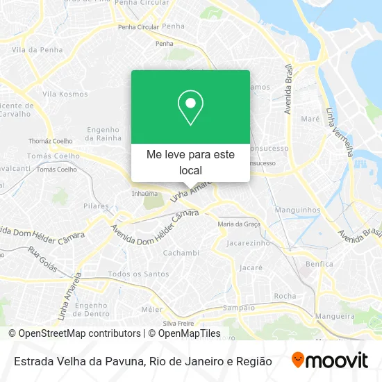 Estrada Velha da Pavuna mapa