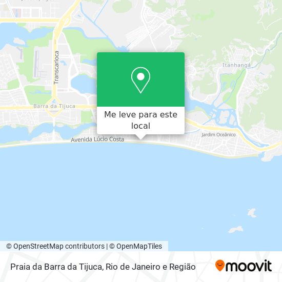 Praia da Barra da Tijuca mapa