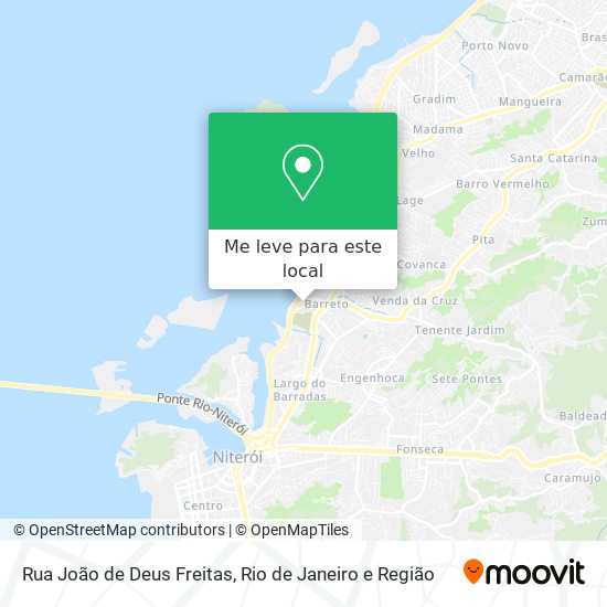 Rua João de Deus Freitas mapa