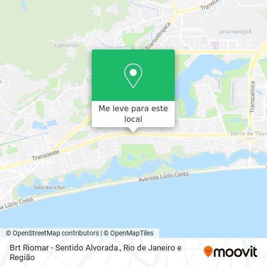 Brt Riomar - Sentido Alvorada. mapa