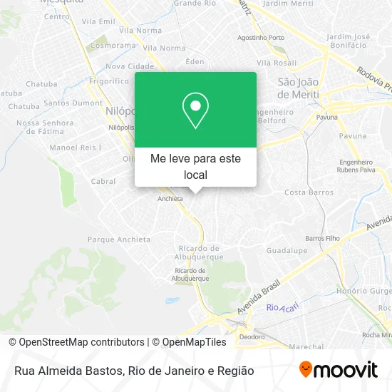 Rua Almeida Bastos mapa