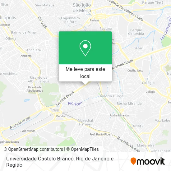 Universidade Castelo Branco mapa