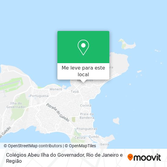 Colégios Abeu Ilha do Governador mapa