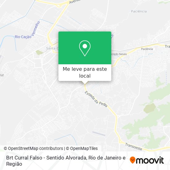 Brt Curral Falso - Sentido Alvorada mapa