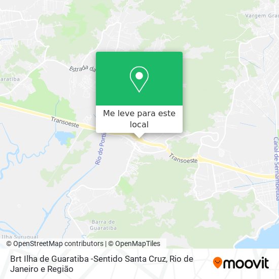 Brt Ilha de Guaratiba -Sentido Santa Cruz mapa