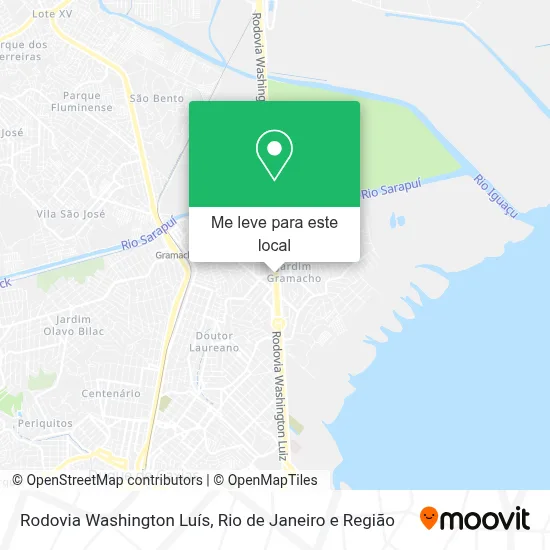 Rodovia Washington Luís mapa