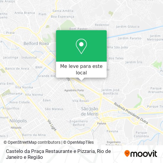 Castelo da Praça Restaurante e Pizzaria mapa