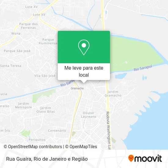 Rua Guaíra mapa