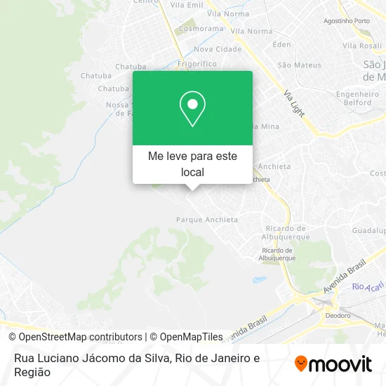 Rua Luciano Jácomo da Silva mapa