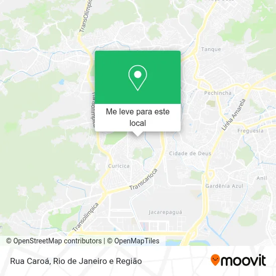 Rua Caroá mapa