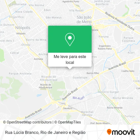 Rua Lúcia Branco mapa