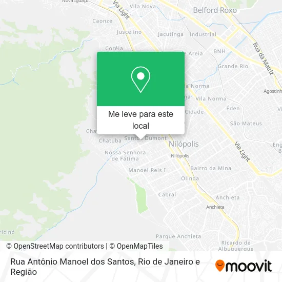 Rua Antônio Manoel dos Santos mapa