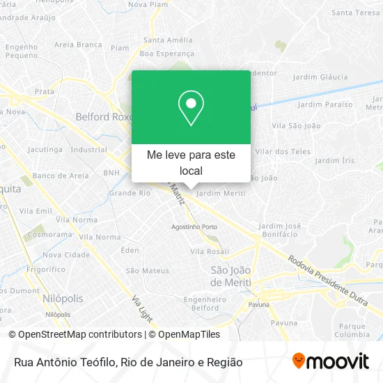 Rua Antônio Teófilo mapa