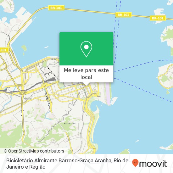 Bicicletário Almirante Barroso-Graça Aranha mapa