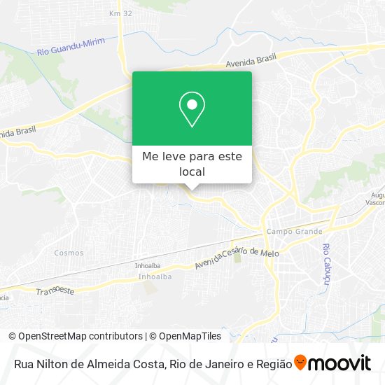 Rua Nilton de Almeida Costa mapa