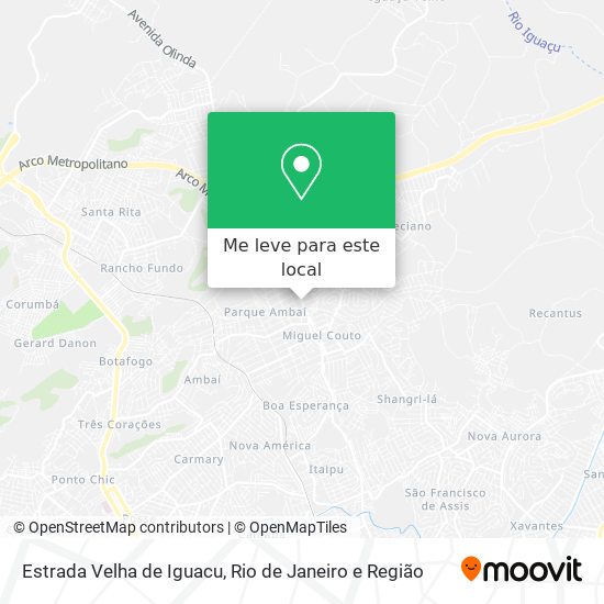 Estrada Velha de Iguacu mapa