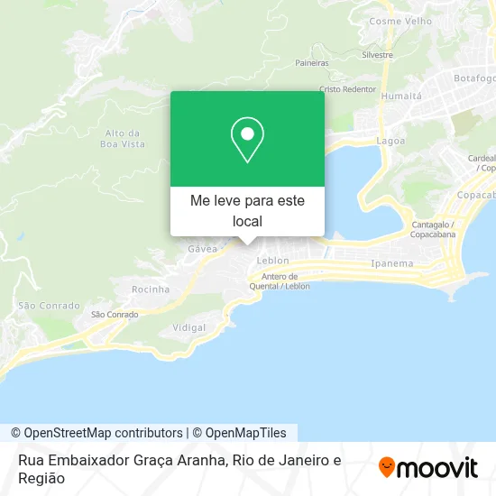 Rua Embaixador Graça Aranha mapa