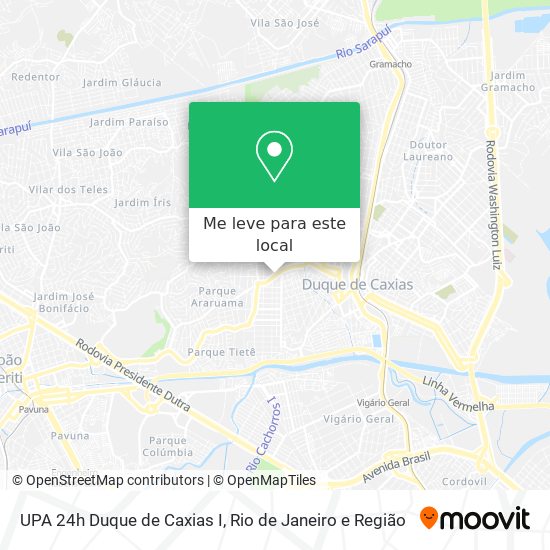 UPA 24h Duque de Caxias I mapa