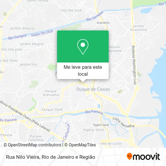 Rua Nilo Vieira mapa