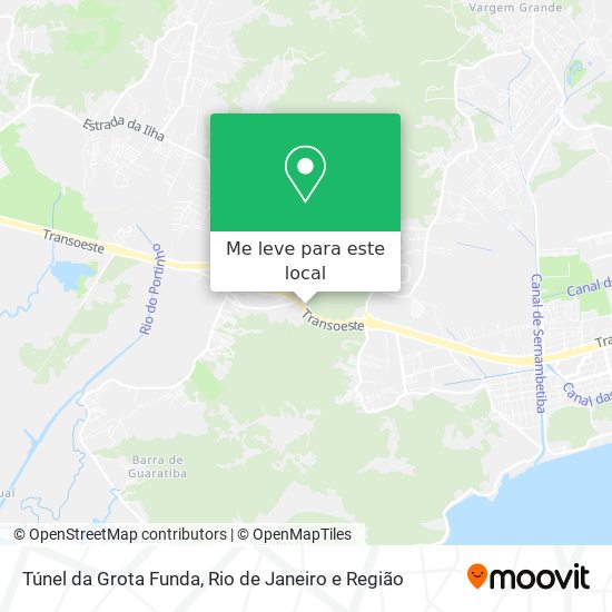 Túnel da Grota Funda mapa