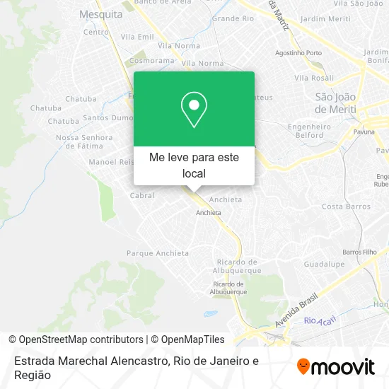 Estrada Marechal Alencastro mapa