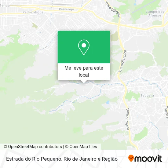 Estrada do Rio Pequeno mapa