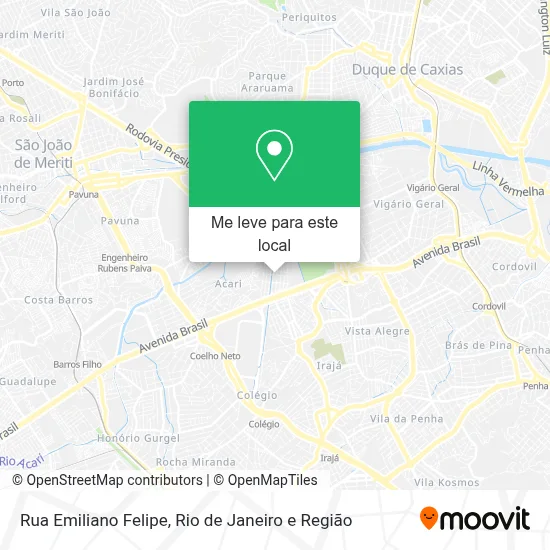 Rua Emiliano Felipe mapa