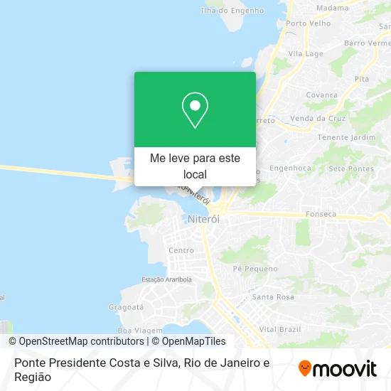 Ponte Presidente Costa e Silva mapa