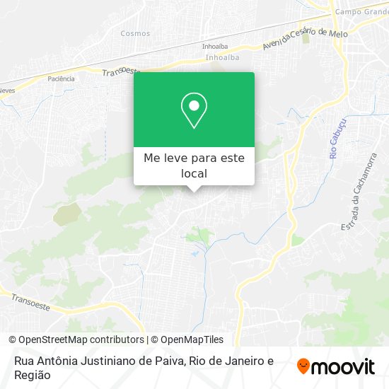 Rua Antônia Justiniano de Paiva mapa