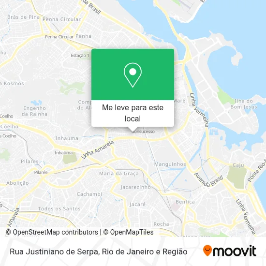 Rua Justiniano de Serpa mapa