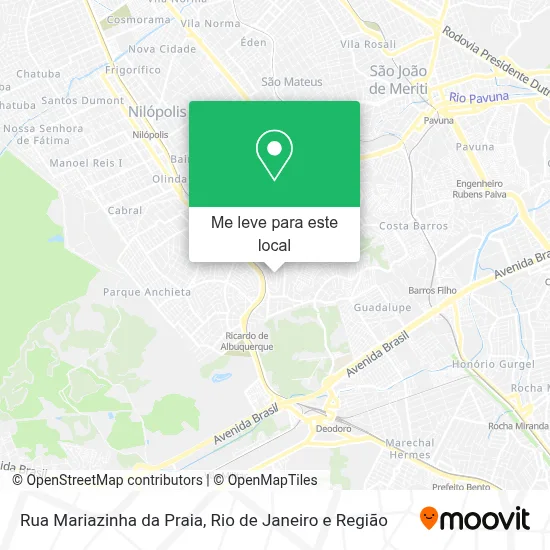 Rua Mariazinha da Praia mapa