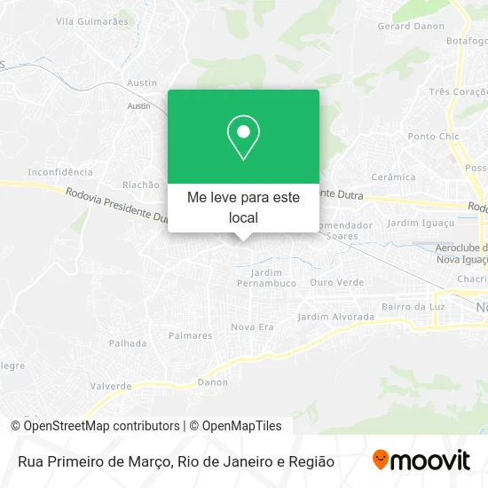 Rua Primeiro de Março mapa