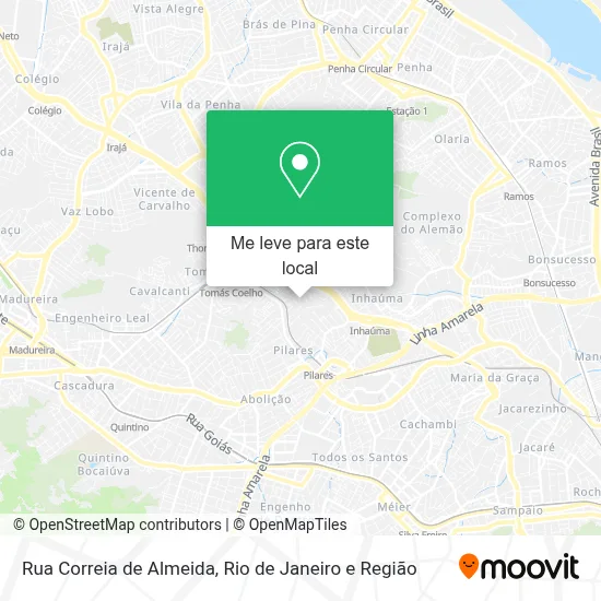 Rua Correia de Almeida mapa