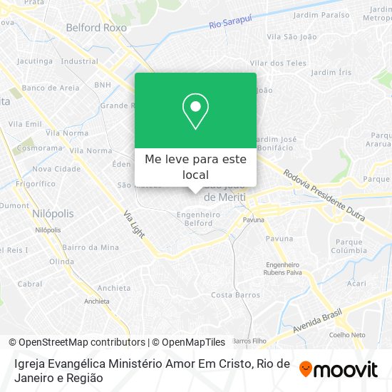 Igreja Evangélica Ministério Amor Em Cristo mapa