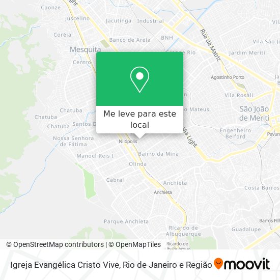 Igreja Evangélica Cristo Vive mapa