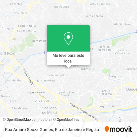 Rua Amaro Souza Gomes mapa